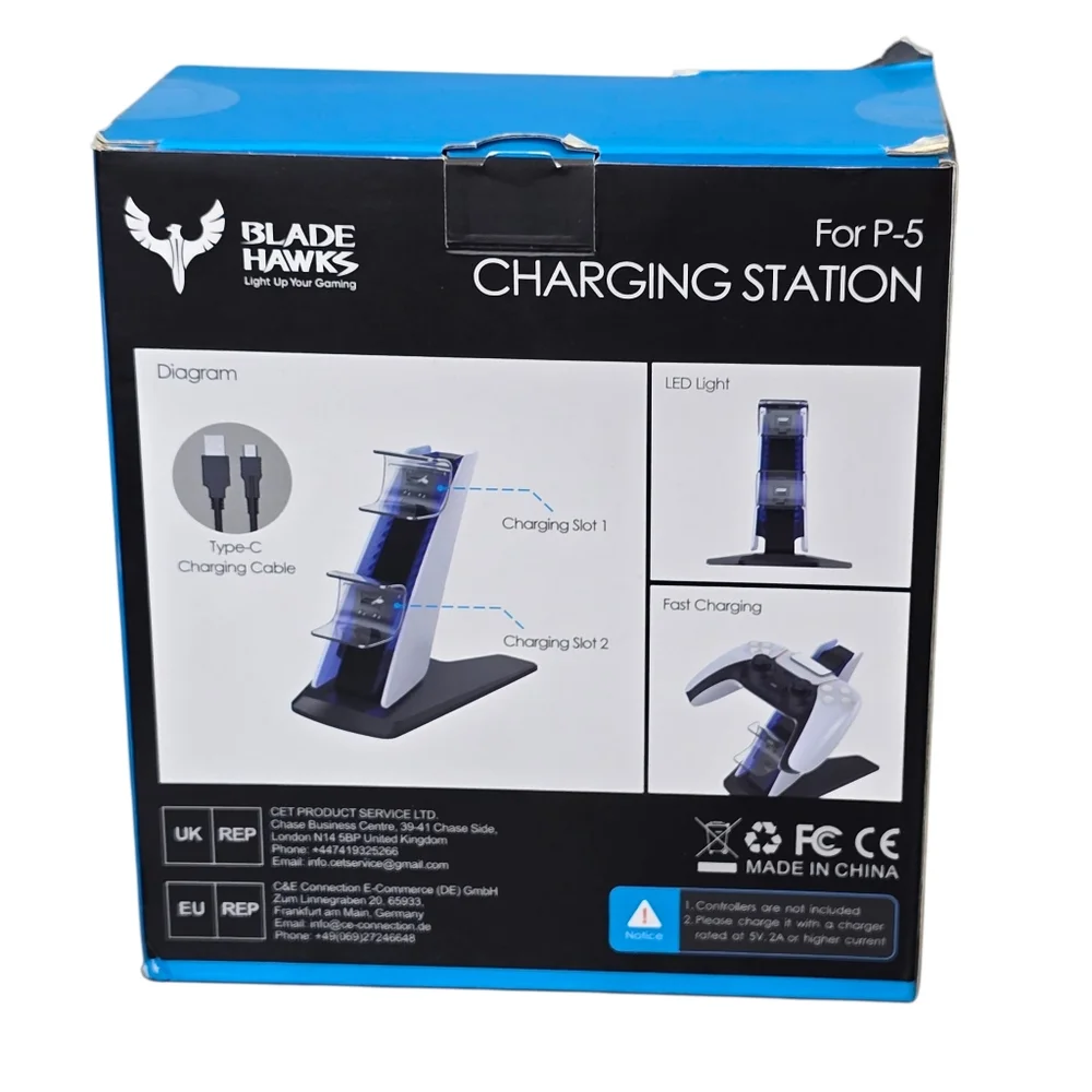NIB Blade Hawks Dual Charging Station for PS5 Controllers